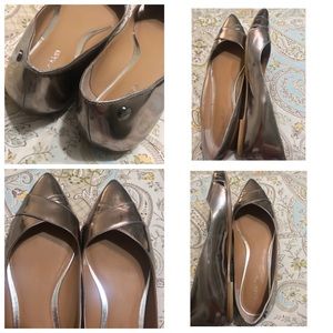 Metallic flats by Calvin Klein